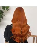 オレンジヘアスタイル