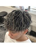 メッシュハイライトパーマ