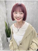 簡単スタイリング伸ばしかけヘア小顔ヘアブリーチなしカラー