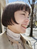 メリケンビューティーパーラー コウベ(MERICAN BEAUTY PARLOR KOBE) ワイドバング×黒髪×ショートボブ(tomo)