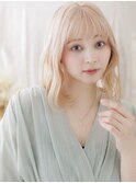 ハイトーンカラーくせ毛風ニュアンスパーマa大宮10代20代30代