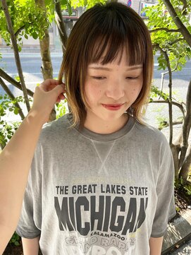 カフェアンドヘアサロン リバーブ(cafe&hair salon re:verb) オン眉ボブ◎