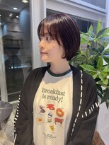 ナンブスカイ(nambu-SKY)&nbsp;まるみショートボブ×バーガンディー　艶女子カラー