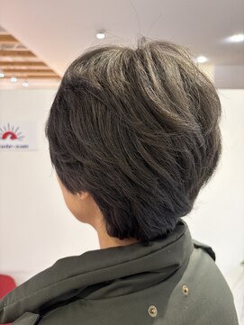 ダブルカラー,グレー,白髪ぼかし,ショート【草加】