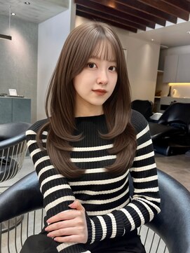 ロンド ロワール 門前仲町(Lond Loire) 韓国レイヤーカット/くびれ巻き/前髪顔周り/セミディ[門前仲町]