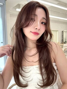 アッシュ 新杉田店(Ash) 新杉田レイヤーカット韓国ダブルカラー顔周り前髪カットボブ