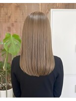零秒女髪 千里丘店&nbsp;上品で艶やかな透明感ブラウンストレート髪質改善艶髪艶感