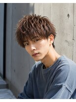 MEN's Baguz MEN'Sカット/ MEN'Sパーマ/ MEN'Sカラー 韓国風メンズマッシュ強めニュアンスパーマ束感トレンドヘア