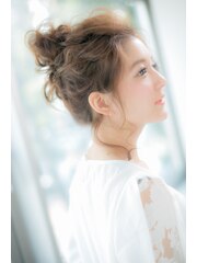 簡単カジュアルお団子ヘアアレンジ＊十条　赤羽＊