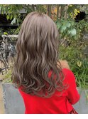【LAIDBACK代官山】韓国ヘア/韓国風カールのグレージュカラー