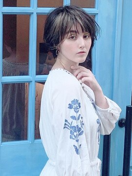 ゼロナナ バイ アフロート(07 by afloat) 前髪ハイライトカラーセシルカットココアブラウン大人かわいい