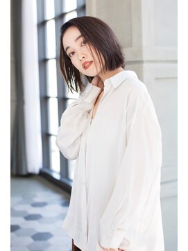 トティア 福島(Totia) 【Totia福島】切りっぱなしボブ×ココアブラウン