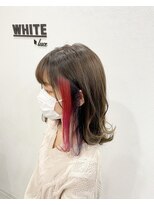 アンダーバーホワイト 阪神西宮店(_WHITE)&nbsp;イヤリングカラー　インナーカラー　デザインカラー