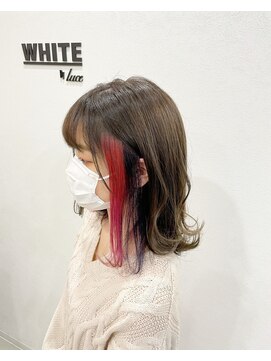 アンダーバーホワイト 阪神西宮店(_WHITE) イヤリングカラー　インナーカラー　デザインカラー