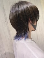 リアイス(Re:ICE) ミニウルフ/くすみブルー/流れるレイヤー/インナーハイライト