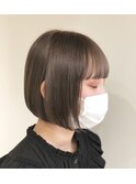 グレージュショートボブ