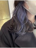 20代30代ラベンダーインナーカラーイヤリングカラー
