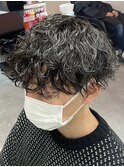 波巻きパーマメンズパーマメンズヘアツーブロックツイストパーマ