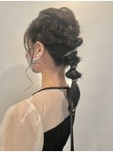 ヘアセット◎黒髪くるりんぱアレンジ