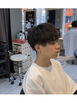 アイズ 海老名(AIZU) 王道マッシュショートアップバングショートスタイルメンズカット