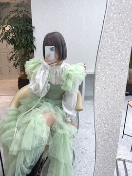 リリー(Lilley) (lilley内堀)ボブ×グレージュ×ブリーチ