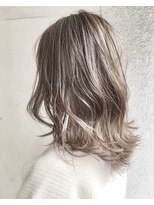 ヘアーアンドアトリエ マール(Hair&Atelier Marl)&nbsp;【Marl】ミルクティーベージュカラー×波巻き