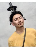 オールバックツイストスパイラル/メンズパーマ