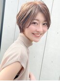★前下がりショートボブハンサムショートカットカラーパーマケア