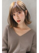 ロゼ 甲子園口(Rose)&nbsp;【ROSE】ボブ＿外はね＿前髪＿ブリーチなしカラー