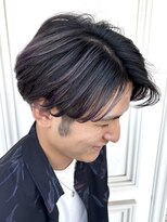 グラスペディア(graspedia)&nbsp;バレイヤージュ/ラベンダーカラー/暗め/センター分け/20代