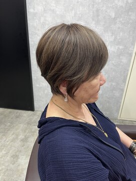 シールドヘアー 沖縄 新都心(C'LD Hair) ミセスカット◇白髪ぼかしハイライト