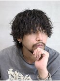 渋谷緩めシャドウパーマツイストスパイラルパーマメンズマッシュ