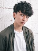 メンズツーブロックマッシュパーマ