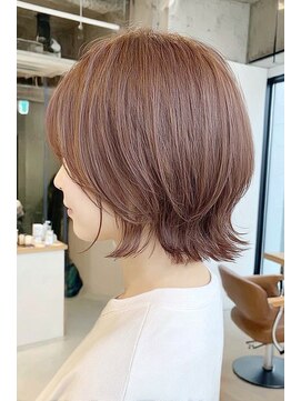 リアン アオヤマ(Liun Aoyama) ボブレイヤー外ハネ髪質改善カラー髪質改善ストレート