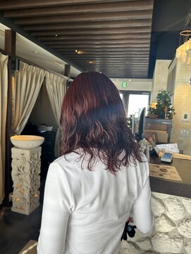 アンツ サザンリゾート 茅ヶ崎店(ANT'S Southern Resort) ボルドーカラーパーマ水素ケア