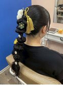 成人式ヘアセット/編みおろしアレンジ