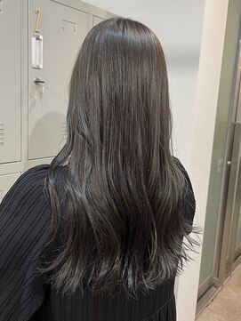 ラニヘアサロン(lani hair salon) ブリーチなしダブルカラー/カーキグレージュ/透明感カラー