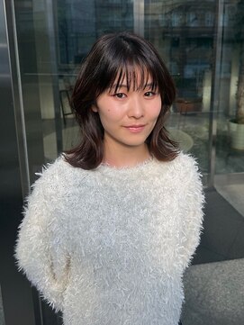 エラン トウキョウ 学芸大学店(elan tokyo) ミディアムレイヤー/外ハネくびれ/ブラウン