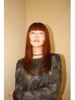 コンクリート(CONCRETE) orange brown×layer cut