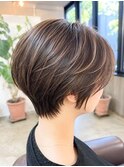 白髪染めを使わない艶カラー×ショート