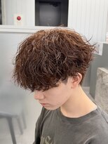 アクロ 本店(ACRO)&nbsp;無造作マッシュ/シャドウパーマ/ブラウンカラー/波巻きパーマ