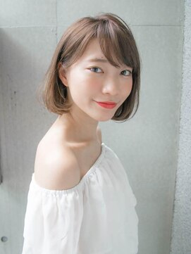 ルティア(Lutia) 切りっぱなしボブ ベージュカラー 似合わせカット☆