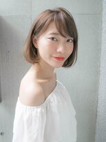 ルティア(Lutia) 切りっぱなしボブ ベージュカラー 似合わせカット☆