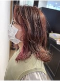 pinkイヤリングカラー