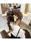 あみおろしポニーテール