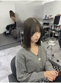 《ブリーチ無し艶カラー》オリーブベージュ[木更津/カラー/韓国]