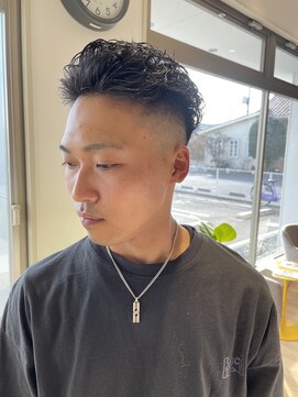 バランス ヘアーアンドアイラッシュ 野田店(balance.) 宮城リョータ風オールバックパーマ