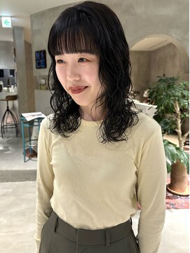 ハウ 心斎橋(how) ミディアムくびレイヤー小顔カット艶髪姫カット20代30代40代