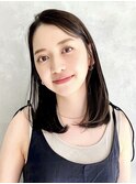 艶髪/美髪/シアーグレージュ/ダークアッシュ/ミディアム