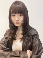 ウクラ バイ レシッド 池袋(uchla by rcid)&nbsp;顔周りハイレイヤー姫カット愛されワンカール×チェリーブラウン